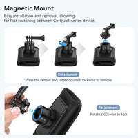 Ulanzi Go-Quick II Magnetic Backpack Clip Mount for Action Cameras and Smartphones