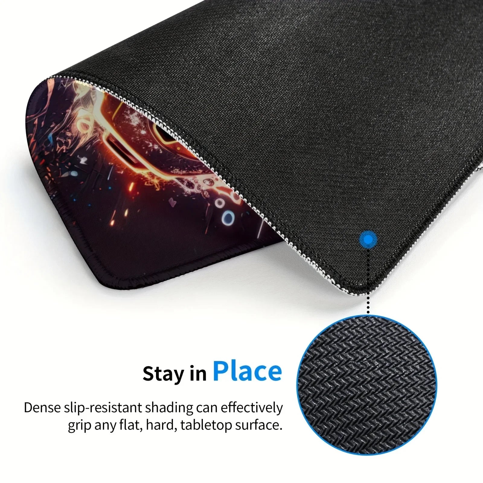 Square Mouse Pad with Multi-Color Gamepad Pattern