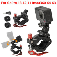 Bike Mount with 1/4" Screw Handlebar Holder for Action Cameras