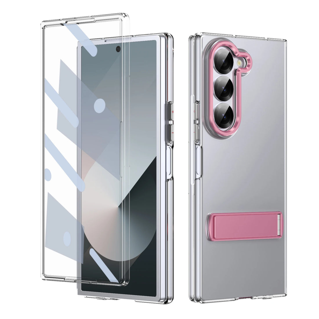 High-Definition Transparent Case with Glass Film for Samsung Galaxy Z Fold 5