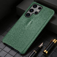 100% Genuine Stingray Leather Phone Case for Samsung Galaxy S24 Series