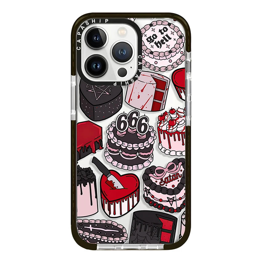 Chocolate Cake Pattern Soft TPU Shockproof Case for iPhone 15 Series