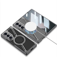 Luxury Electroplated Magnetic Leather Case for Samsung Galaxy Z Fold 6