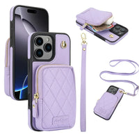 iPhone 15 Crossbody Wallet Case with Lanyard for Hands-Free Convenience