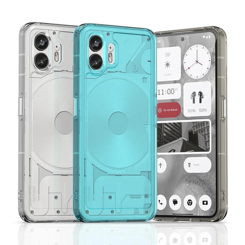 Shockproof Candy Color Soft Silicone Transparent Bumper Case for Nothing Phone 2