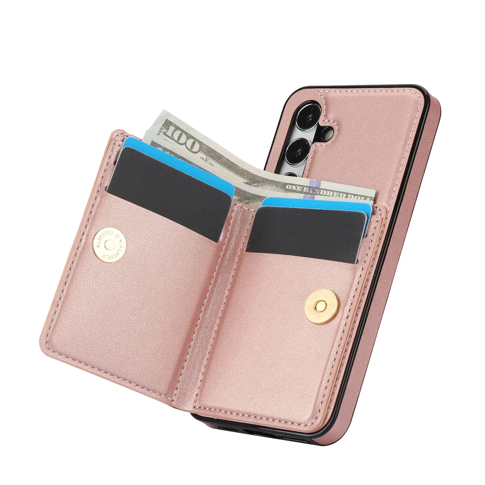 Ring Holder Wallet Leather Stand Case for Samsung Galaxy S24 Series