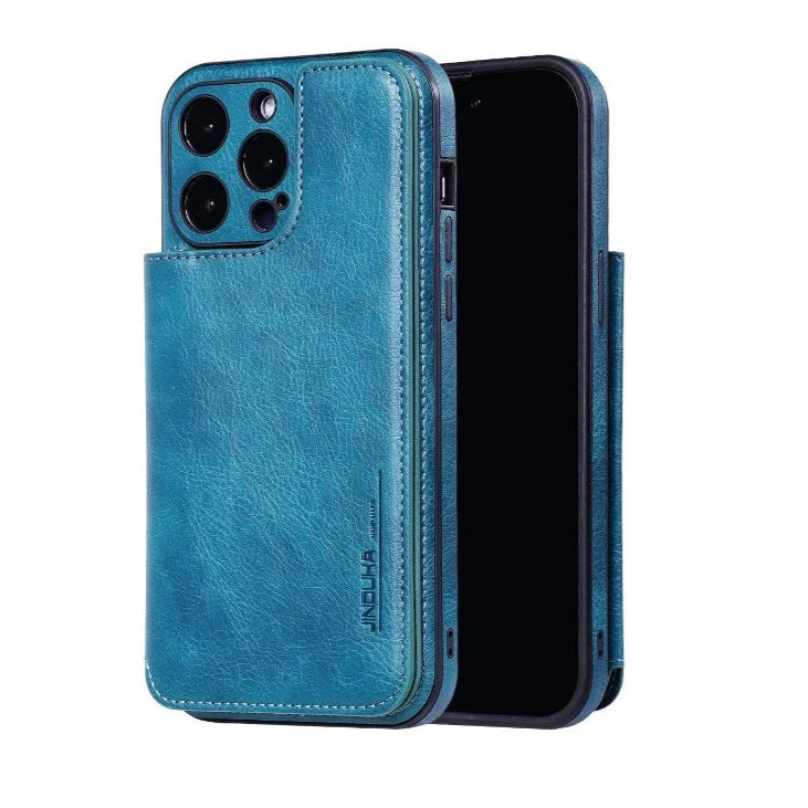 Luxury Leather Flip Wallet Case for iPhone 15 Series