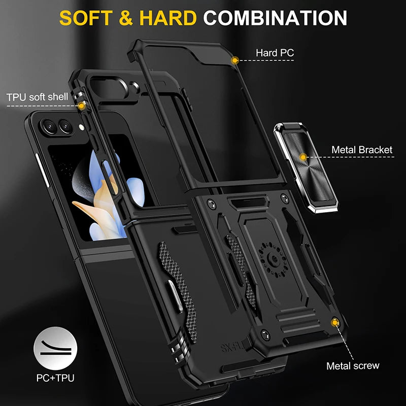 Rugged Armor Shockproof Phone Case for Samsung Galaxy Z Flip 5