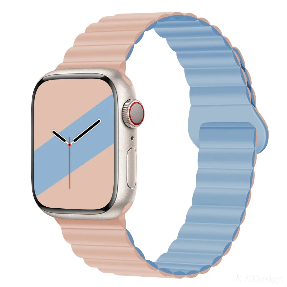 Lightweight Silicone Magnetic Band for Apple Watch