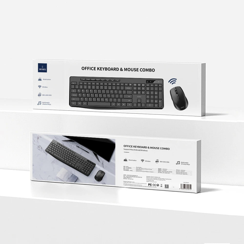 WiWU KM-01 Wireless Silent Keyboard & Mouse Combo for Office