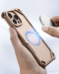 Ultra-Thin Aluminum Alloy Shockproof Metal Frameless Case for iPhone 15 Pro and iPhone 15 Pro Max