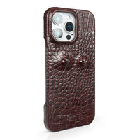 Vintage Genuine Leather Eye-Design Phone Case for iPhone 16 Series