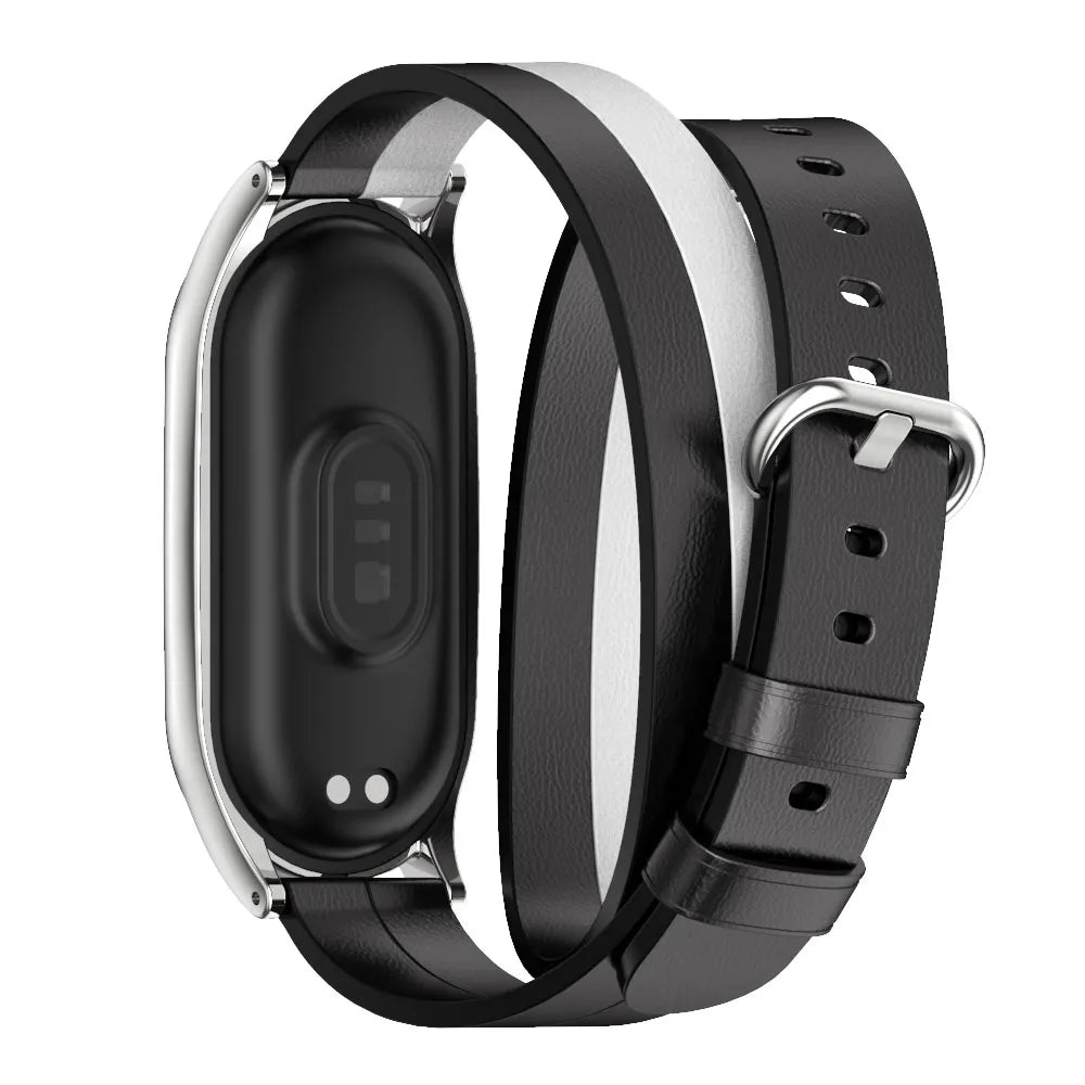 Xiaomi Mi Band 8 Double-Loop Leather Strap