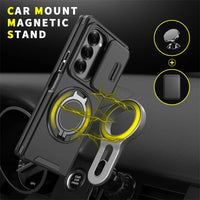 Heavy Duty Magnetic Armor Case with Ring Holder for Samsung Galaxy Z Fold 6