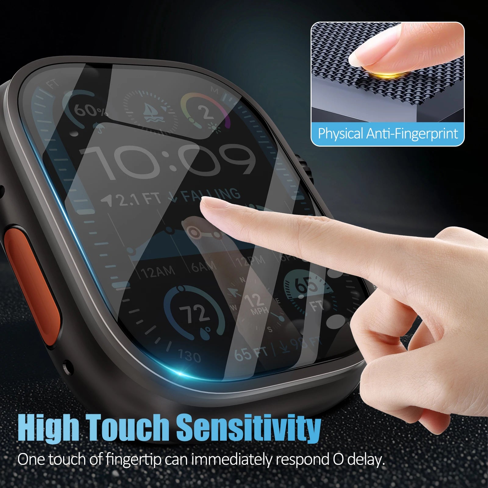 Tempered Glass Screen Protector for Apple Watch Ultra