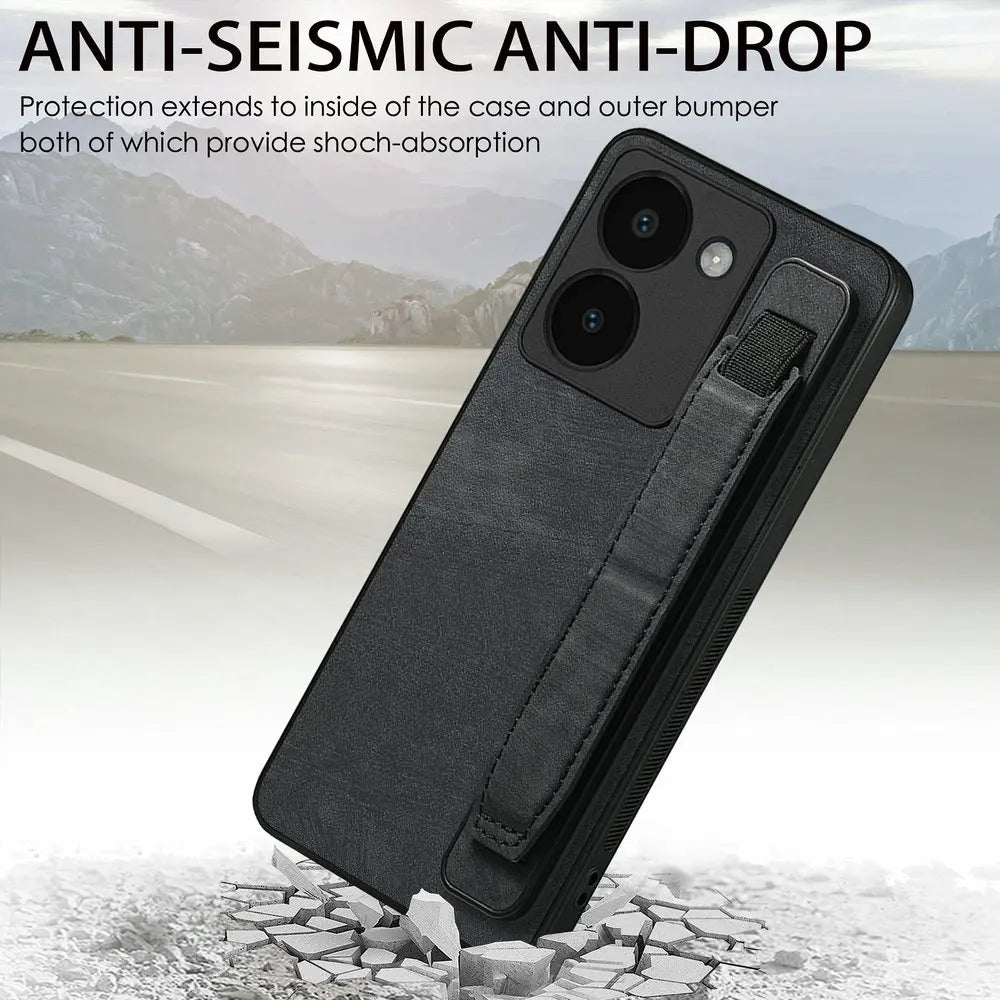 360° Lens Protect Wrist Strap Leather Case for Xiaomi 14 Series