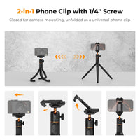 K&F Concept Extendable Flexible Camera Tripod with Bluetooth Remote Control