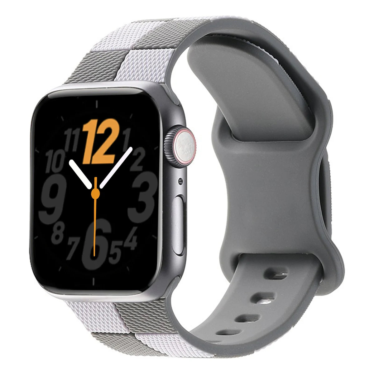 Checkered Two-Color Silicone Strap for Apple Watch