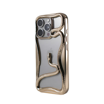 Electroplated 3D Snake Bumper Case for iPhone 16 Series