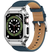 Luxury Metal Case and Leather Strap for Apple Watch