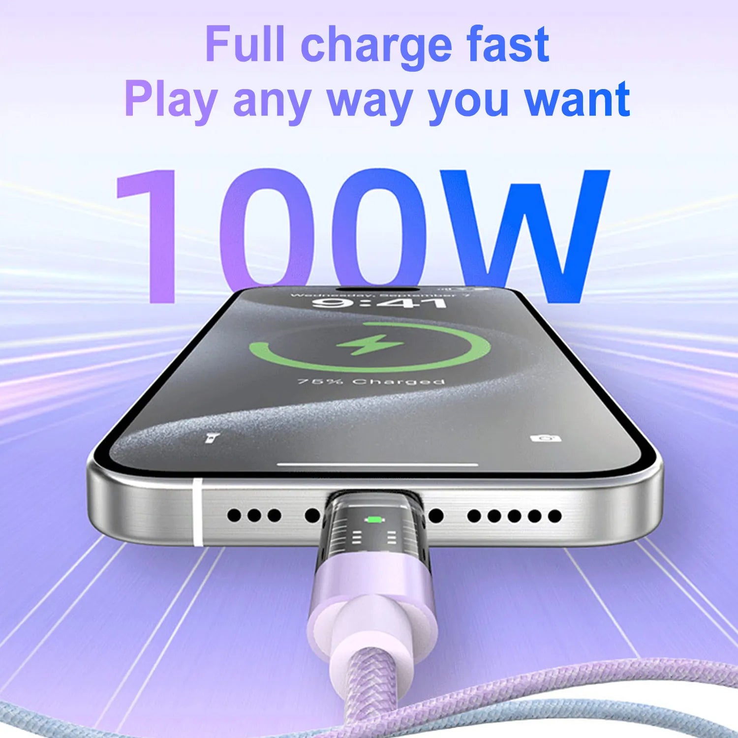 USLION 7A 100W Type C Super Fast Charging Cable