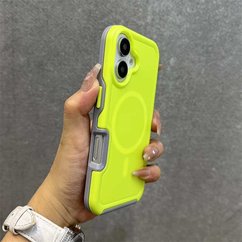 Neon Color Matte MagSafe Bumper Case for iPhone 16 Series