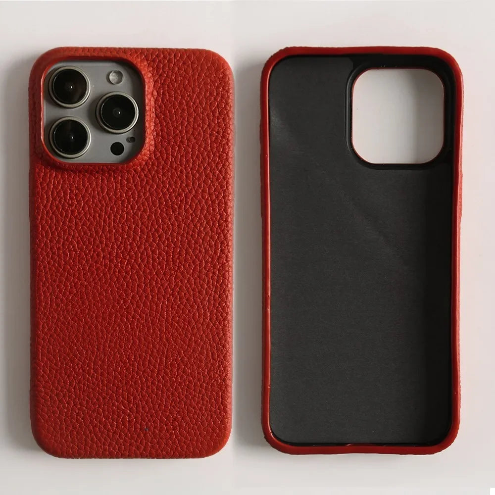 Full Grain Genuine Leather Phone Case for iPhone 15 Series