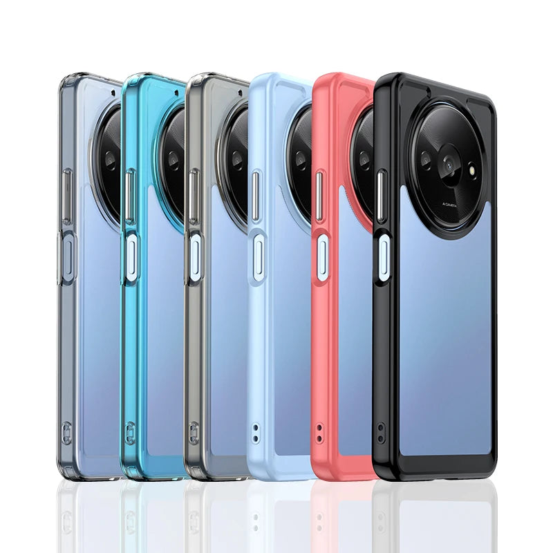 Clear Hard Translucent Soft Frame Phone Case for Xiaomi Redmi A3X