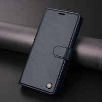 Premium PU Leather Flip Wallet Case with Card Holder & Kickstand for iPhone 16 Series