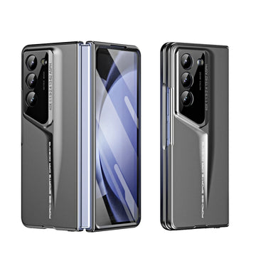 Full Cover Folding Phone Case with Tempered Glass Film for Samsung Galaxy Z Fold 5