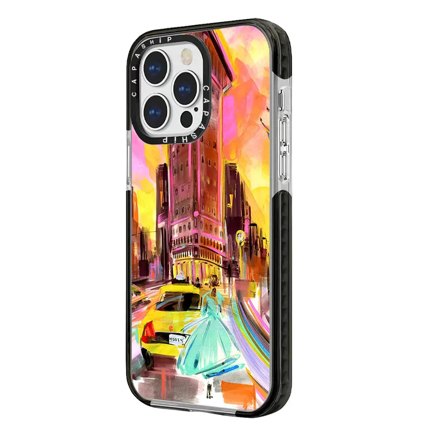 Oil Painting City Building Bridge Soft TPU Shockproof Back Case for iPhone 16 Series