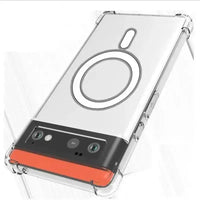 Transparent Wireless Magnet Charging Phone Case for Google Pixel 8 Series