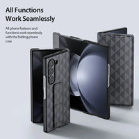 Magnetic Premium PU Leather Slim Folding Kickstand Case with Card Slot for Samsung Galaxy Z Fold 6 - Stylish & Functional