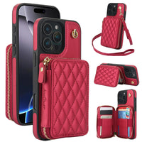 Leather Crossbody Wallet Case with Card Slots for iPhone 16 Series