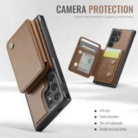 Detachable Magnetic Leather Wallet Phone Case for Samsung Galaxy S23 Series