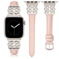 Dressy and Elegant Celtic Heart Knot Leather Band for Apple Watch