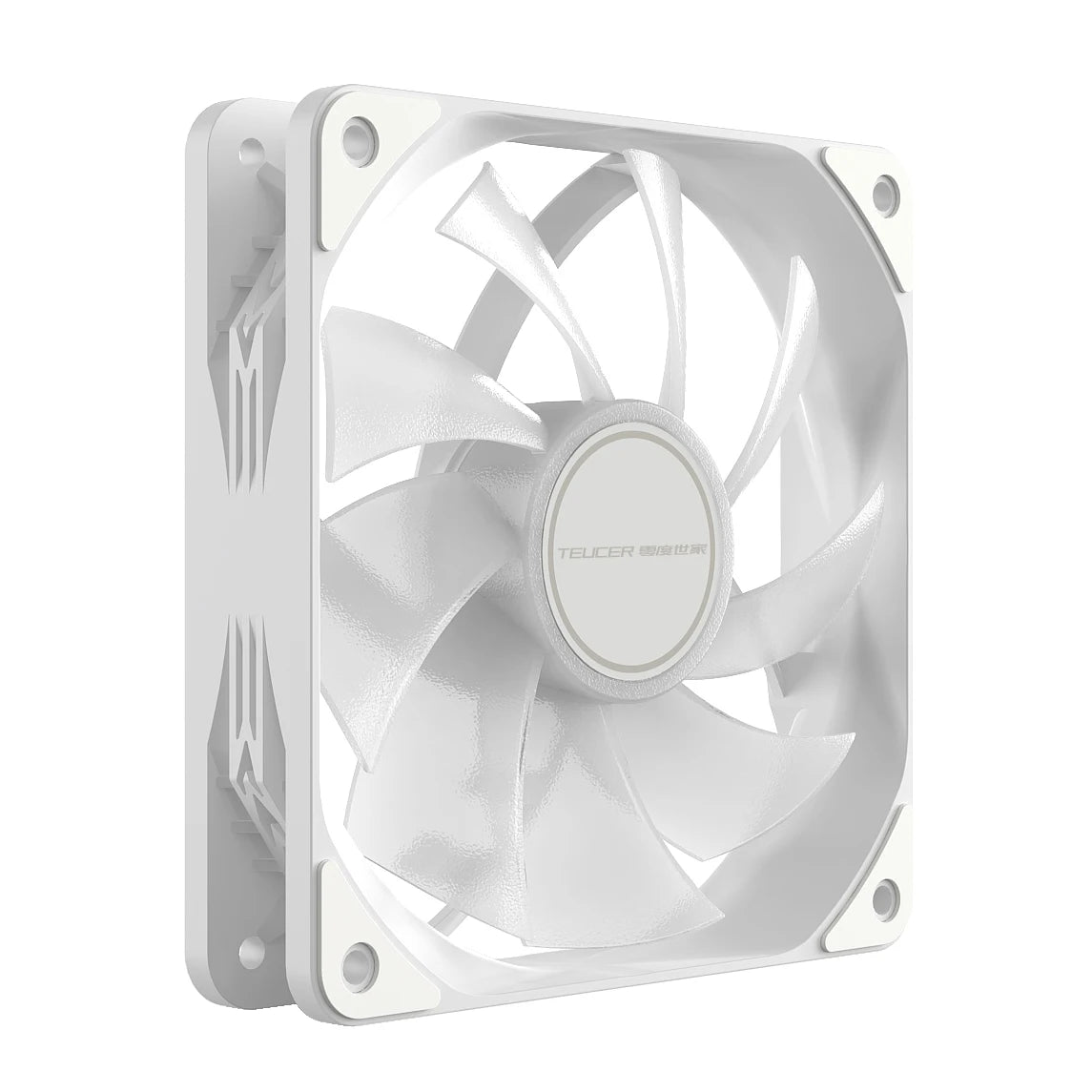 Teucer AF-10 White 120mm PC Computer Case Cooler Fan