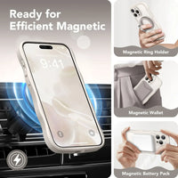 Shockproof MagSafe Case with Curly Frame Design for iPhone 15 Pro Max