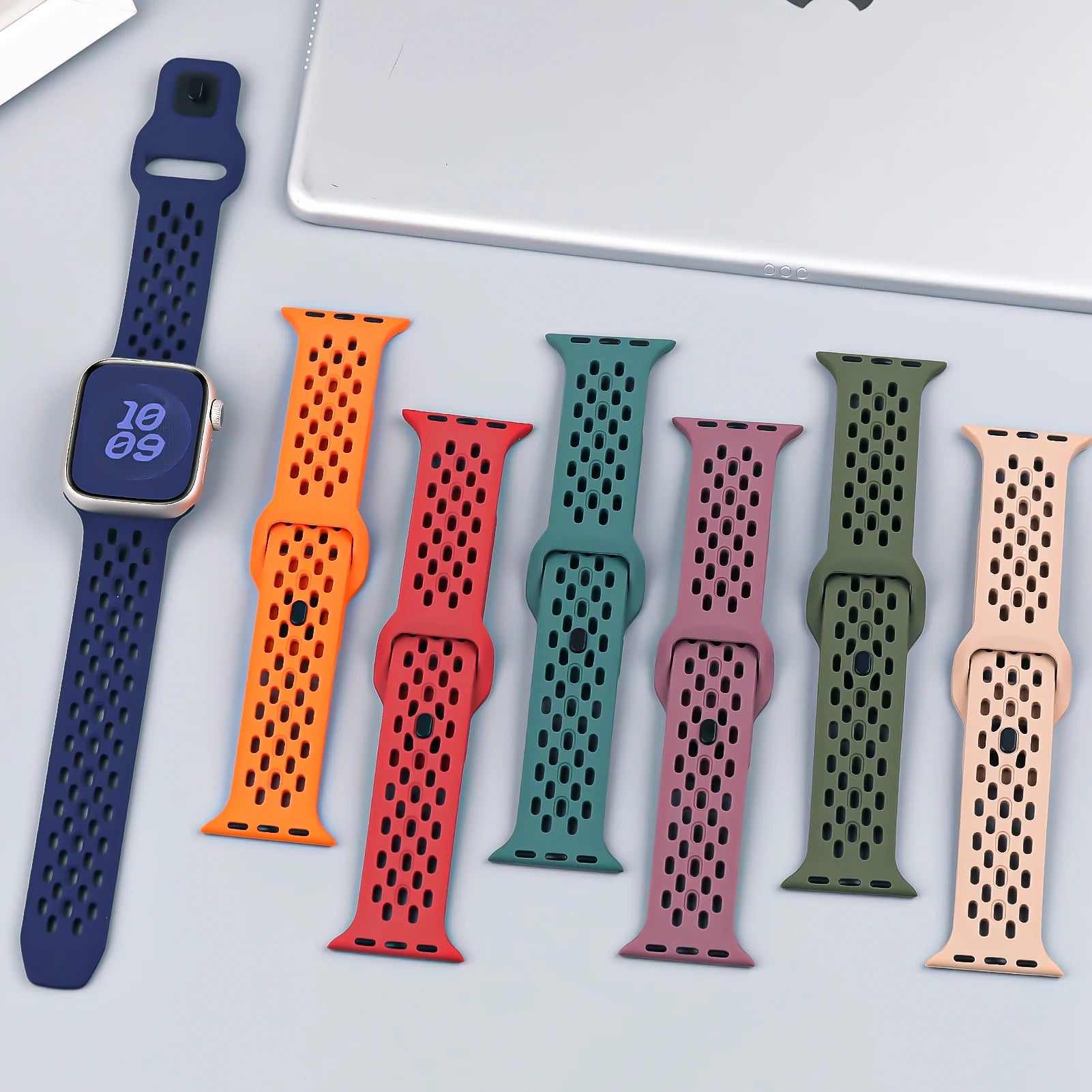 Sport Silicone Breathable Watch Strap for Apple Watch