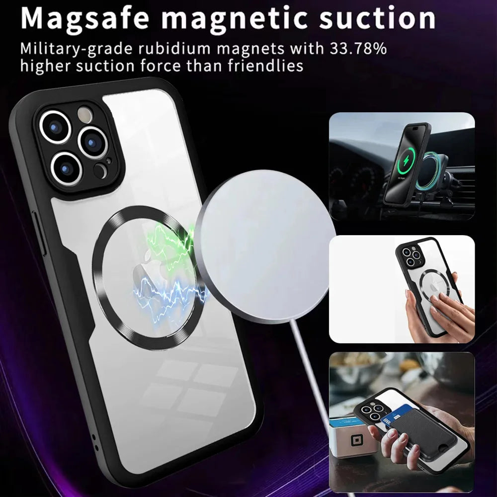 360 Full Cover Screen Protector MagSafe-Compatible Case for iPhone 16 Series