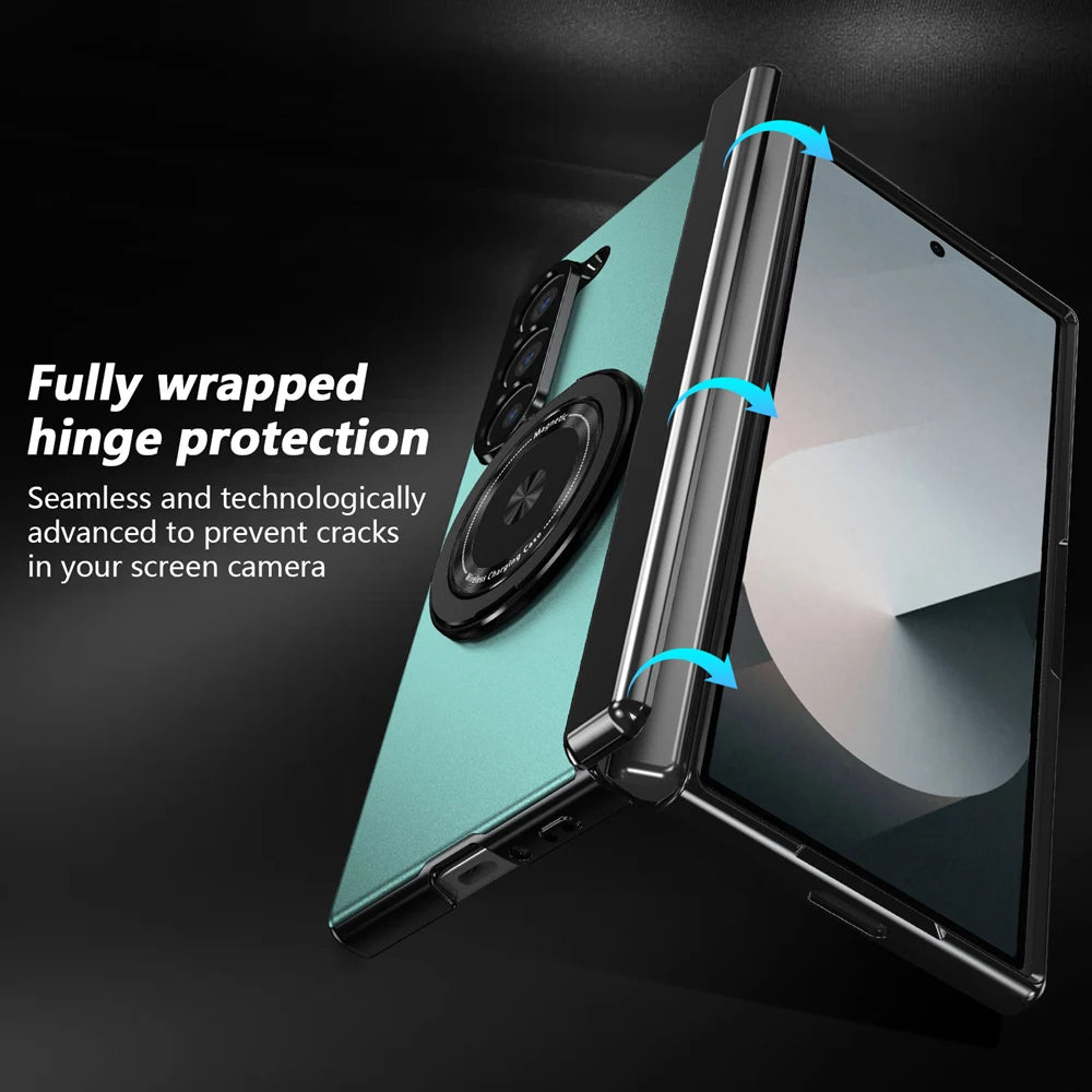 360° Rotating Magnetic Ring Case with Screen Protector for Samsung Galaxy Z Fold 6