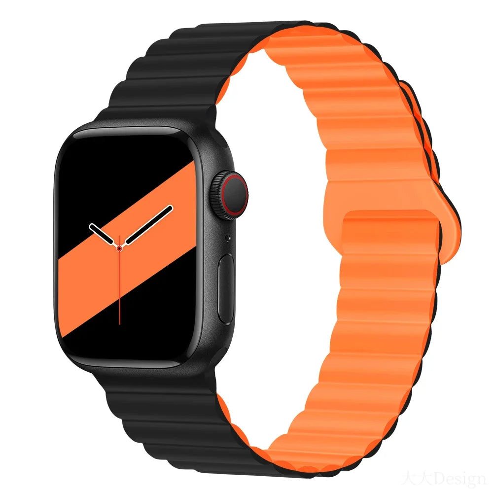 Lightweight Silicone Magnetic Band for Apple Watch