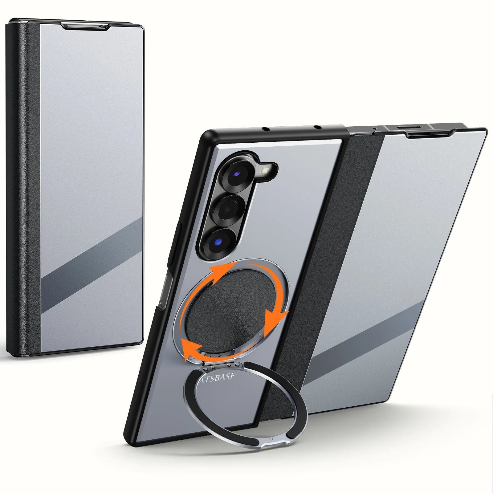 Full Coverage Protective Magnetic Case with 360° Rotation & Kickstand for Samsung Galaxy Z Fold 5