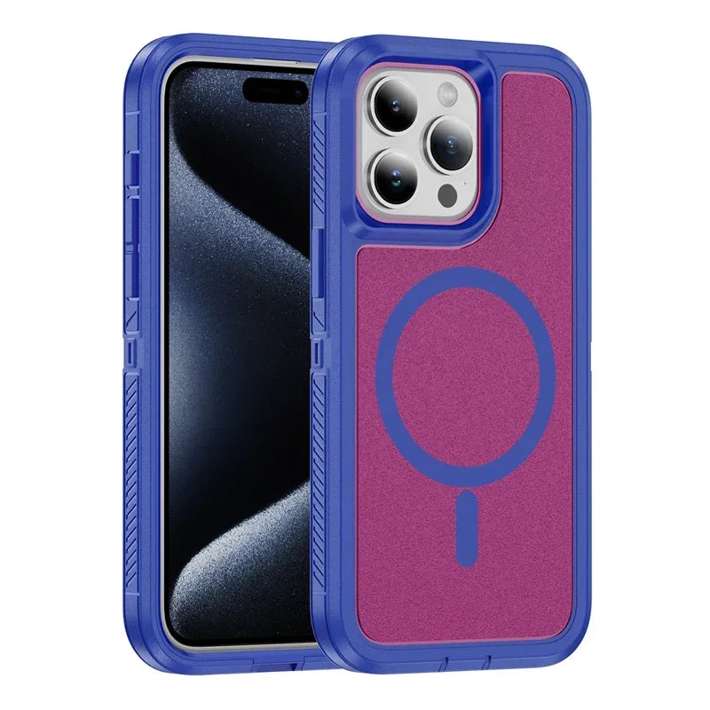 Shockproof Armor MagSafe Case for iPhone 16 Series