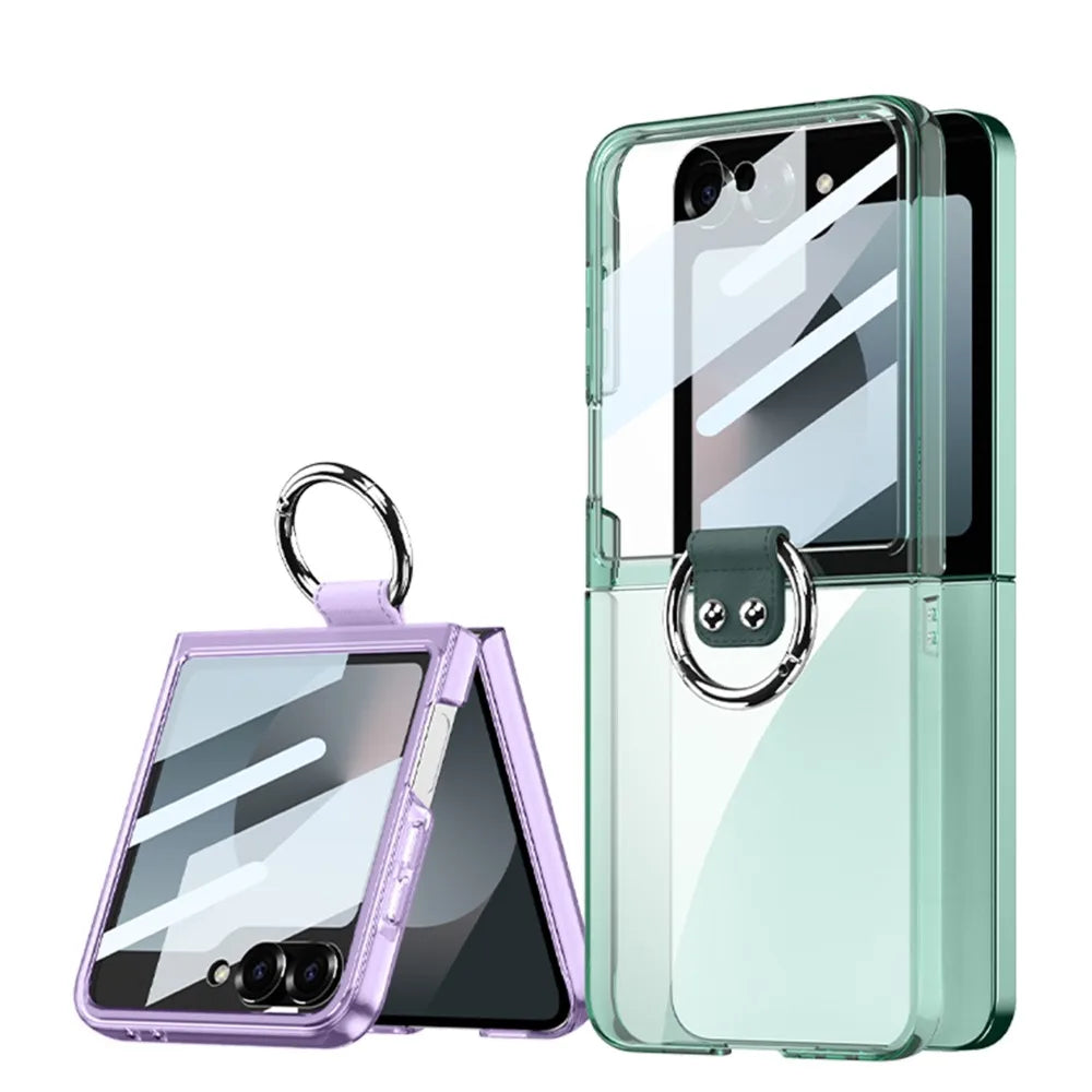 Transparent Large Window Shell Phone Case for Samsung Galaxy Z Flip 6