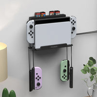 Metal Wall Mount for Nintendo Switch with 32 Game Card Storage Rack