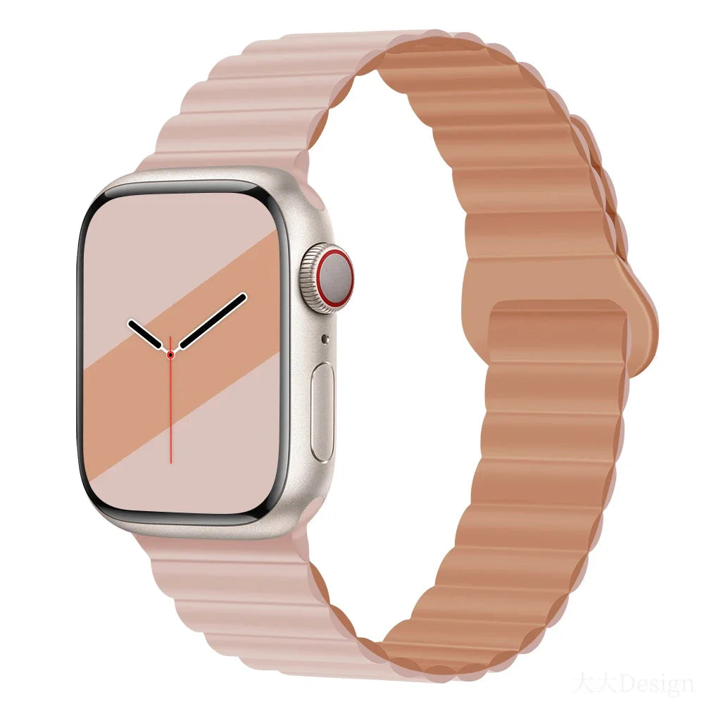 Lightweight Silicone Magnetic Band for Apple Watch