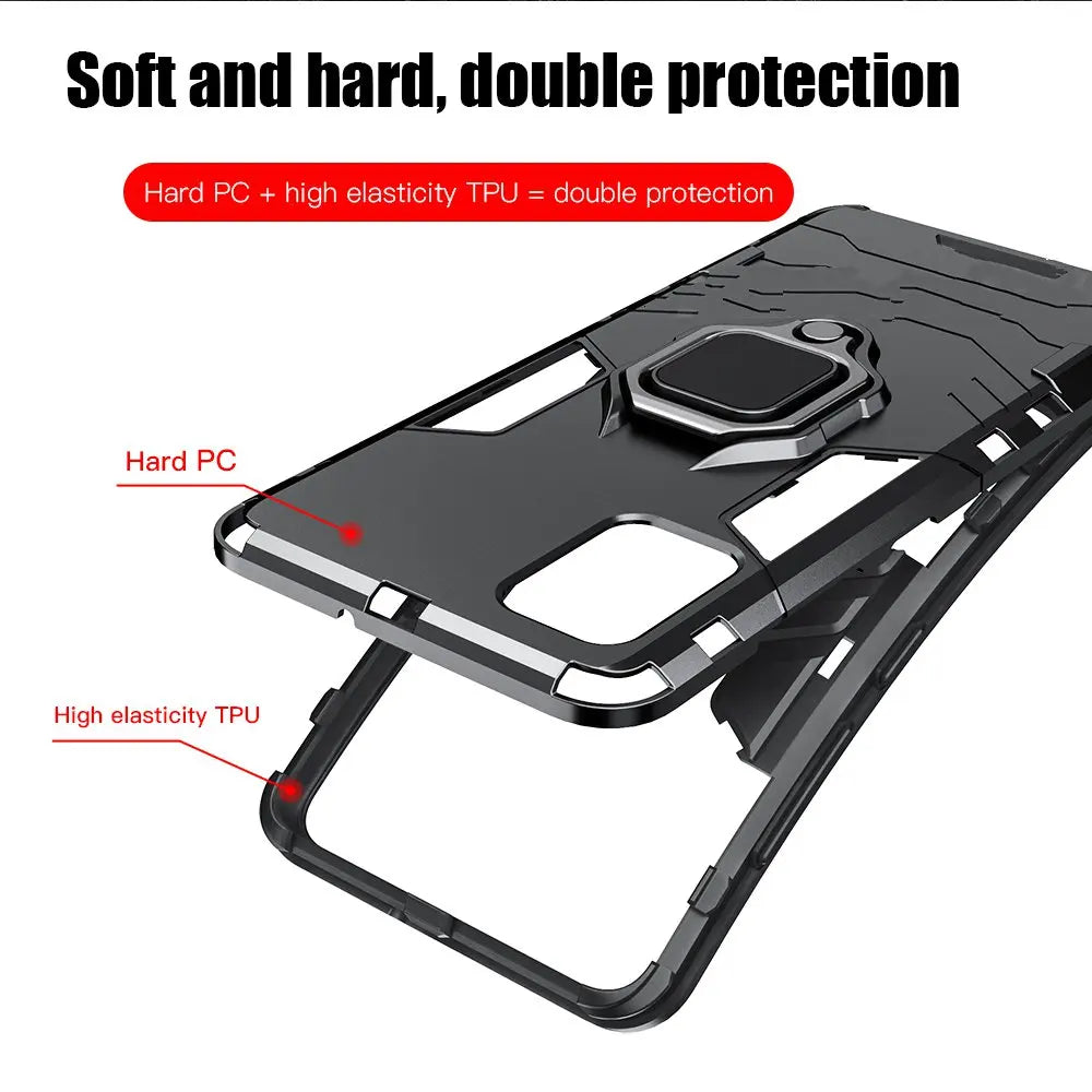 PC Protective Bumper Case with Finger Ring Stand Holder for Vivo V30