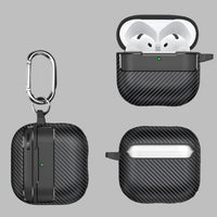 Shockproof Soft TPU Silicone Case with Carbon Fiber Texture for Apple AirPods 4