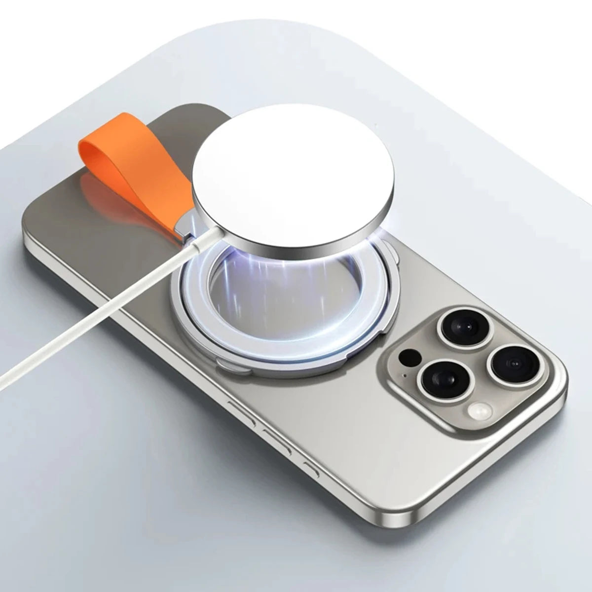 Magnetic Mobile Phone Holder with Strap Bracket for Apple MagSafe